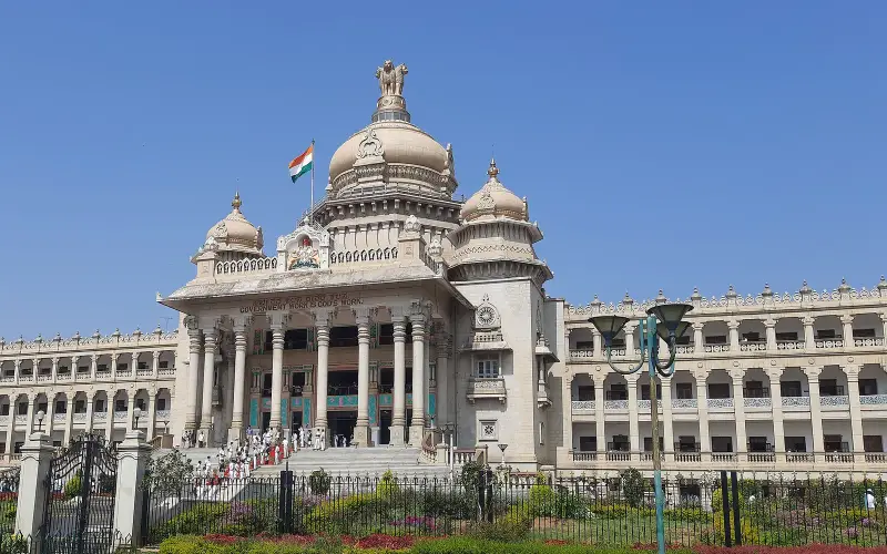 Vidhana Soudha, 14 February 2022 - cropped