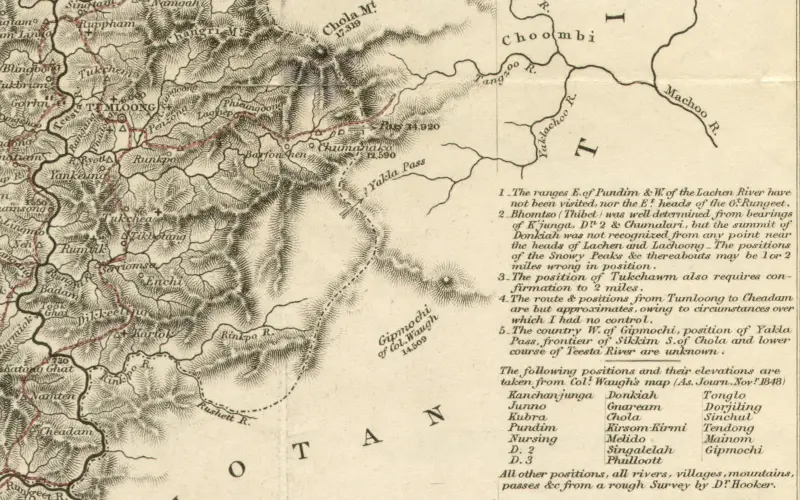 Southeast Sikkim (Joseph Dalton Hooker, 1854)