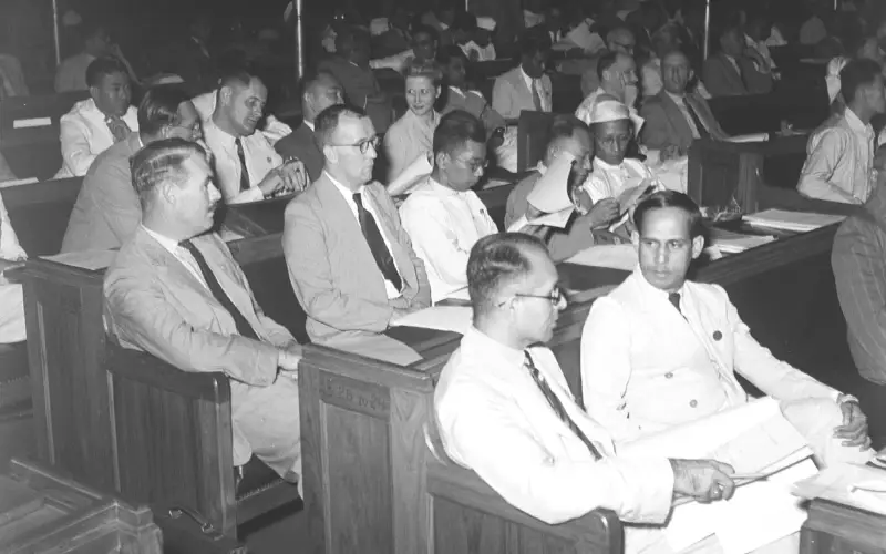 Delegates at plenary session of ILO Delhi conference