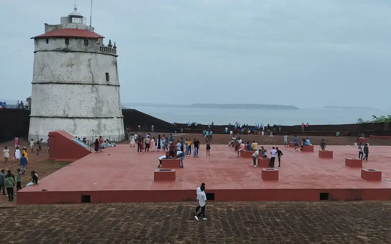 Aguada Fort, with a view of light house and Arabian Sea